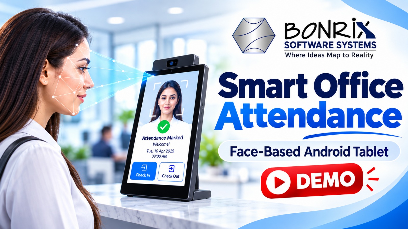 Bonrix Office Attendance System – Smart Face Recognition Attendance for Modern Businesses