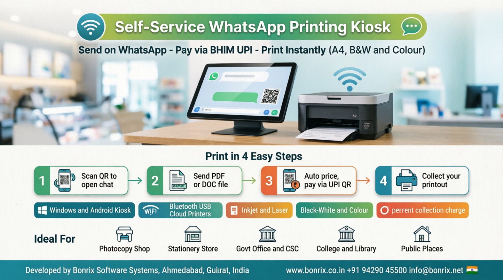 Bonrix Weight Scale to BHIM UPI Dynamic QR: Instant Auto-Billing for Weight-Based Retail Businesses